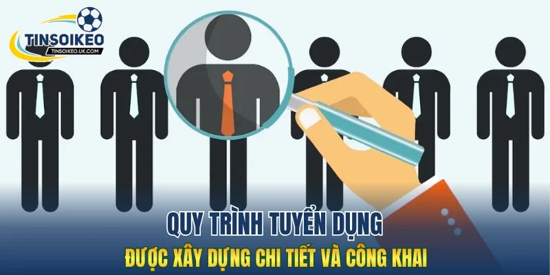 Quy trình tuyển dụng được xây dựng chi tiết và công khai